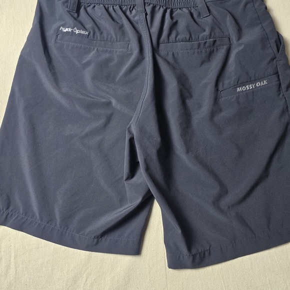 MOSSY OAK Fishing Hydroplex Shorts Men XLARGE Black Polyester Stretch w/ Pockets - Picture 11 of 11